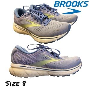 Brooks Ghost 14 Women's Size 8 Medium Running Shoes Purple Blue Gray 1203561B544